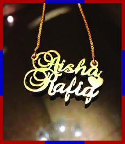 Gold Plated Name Necklace Pendent