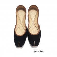 Leather Khussa Shoes K-091 Copper Tilla Work