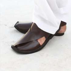 D. Brown Peshawari Sandal Pure Leather
