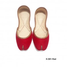 Leather Khussa Shoes K-091-Copper Tila Work